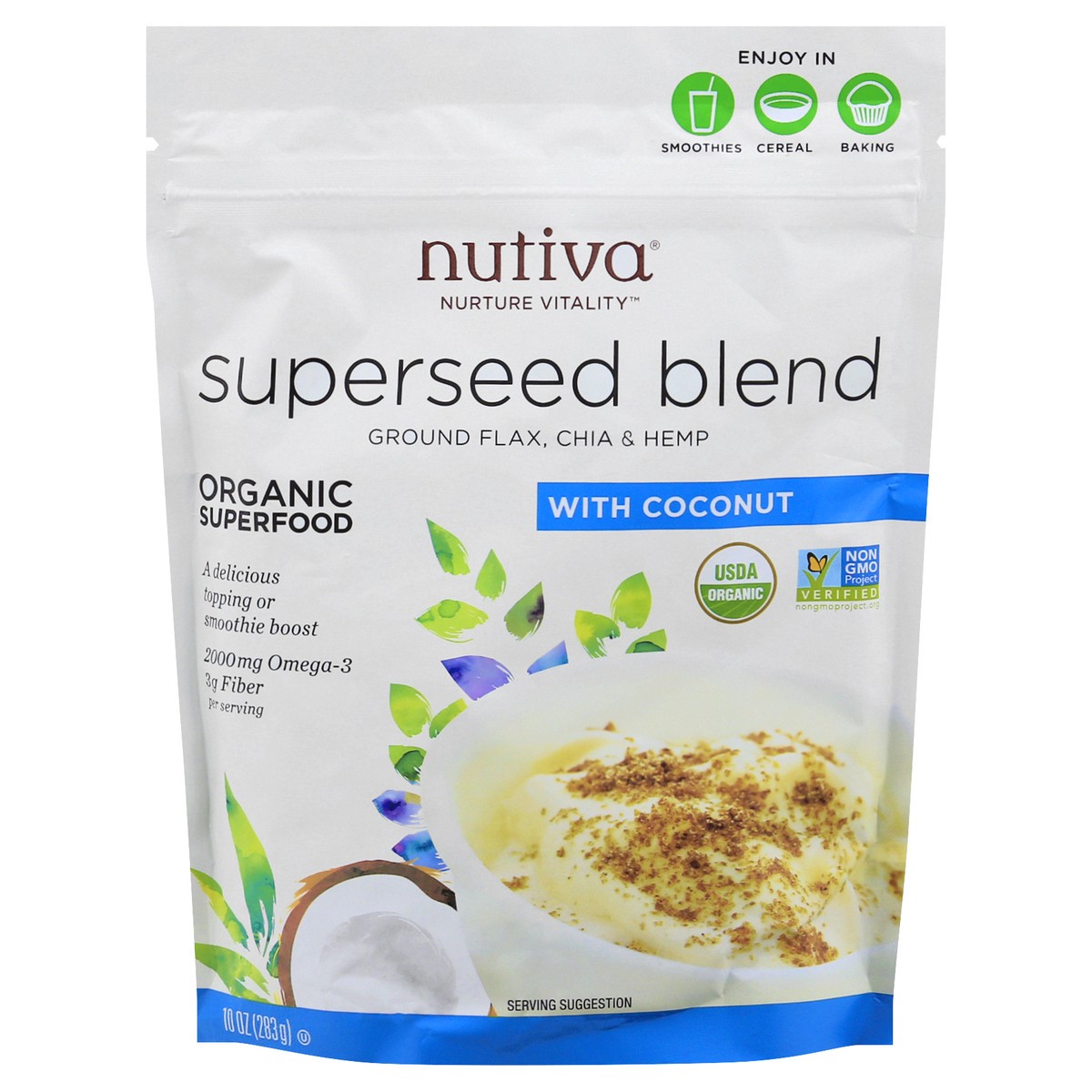 slide 3 of 13, Nutiva With Coconut Superseed Blend 10 oz, 10 oz