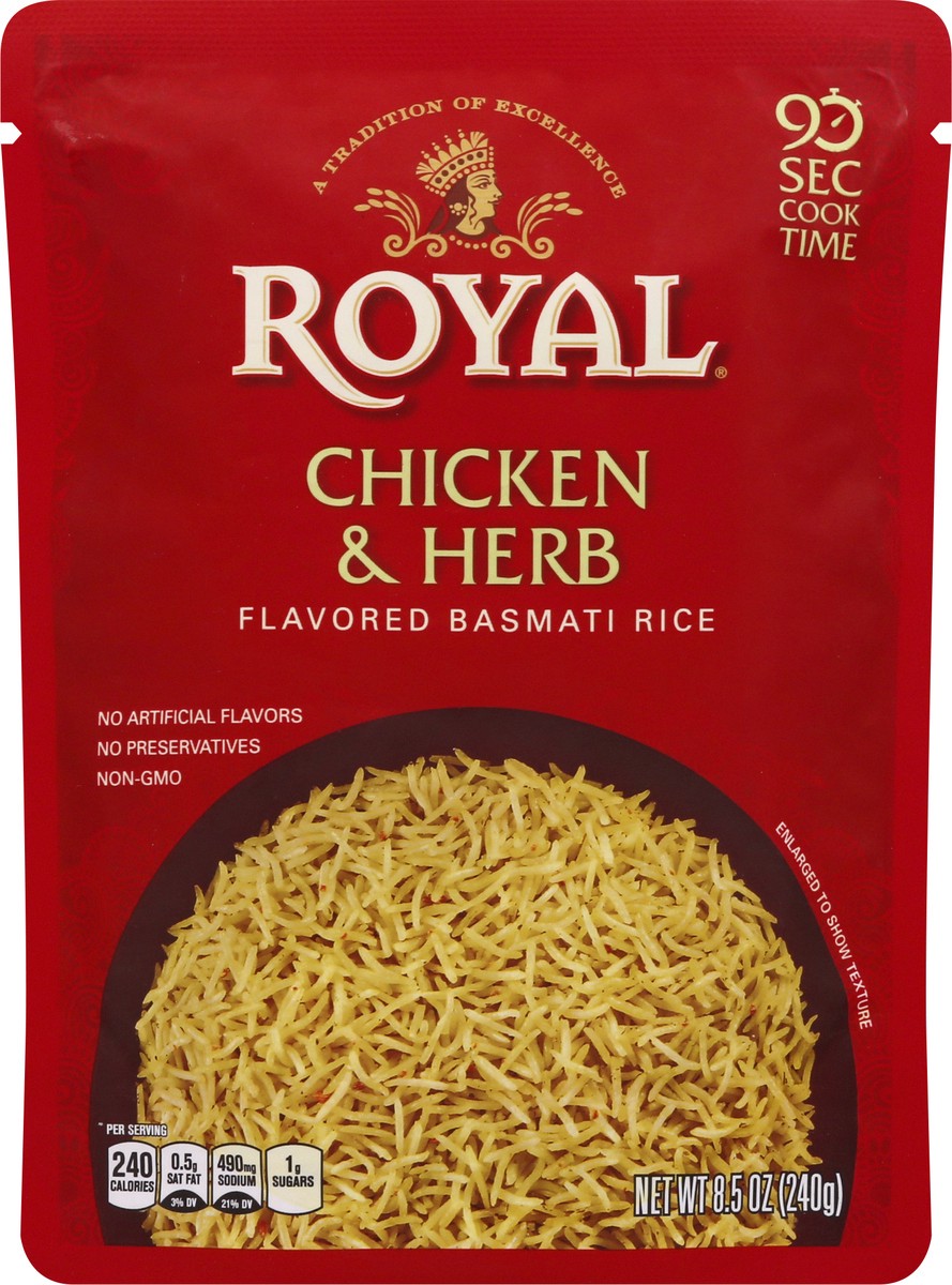 slide 7 of 9, Royal Chicken & Herb Basmati Rice, 8.5 Oz., 1 ct