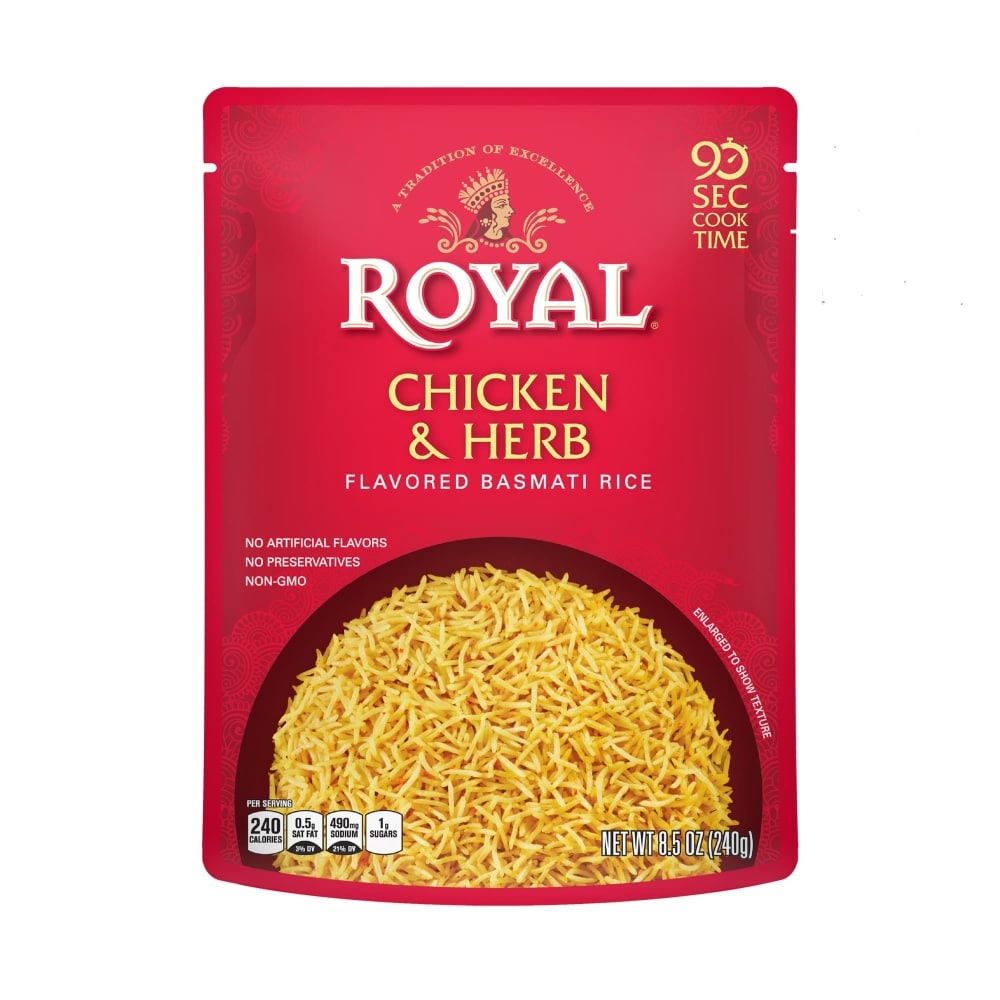 slide 1 of 1, Royal Chicken & Herb Flavored Basmati Rice, 8.5 oz