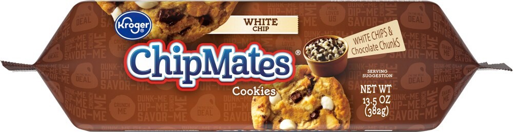 slide 3 of 3, Kroger Chipmates White Chip Chunky Chocolate Chip Cookies, 13.5 oz