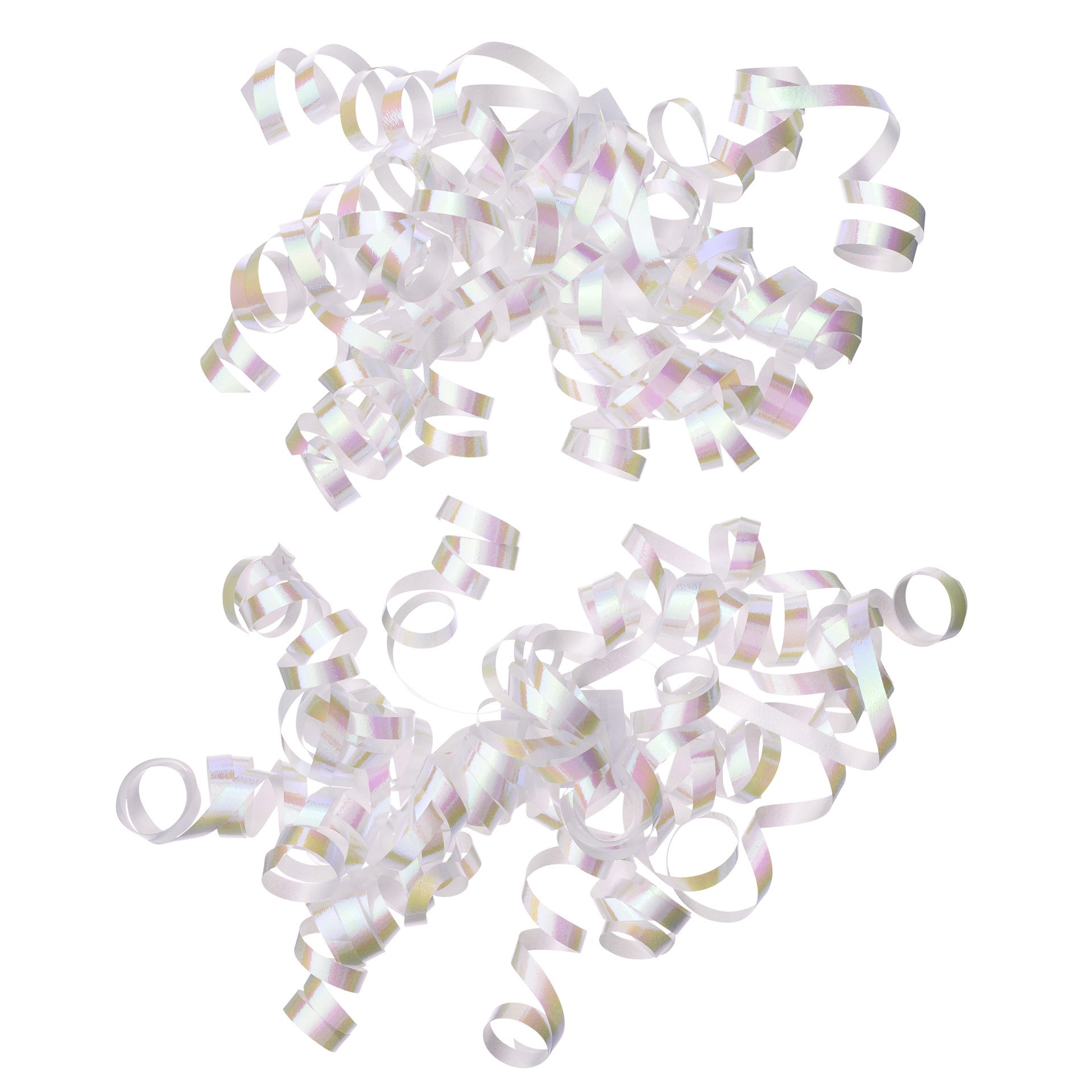 slide 2 of 3, White Holographic Twisty Bows By Celebrate It, 0.25 in x 30 in