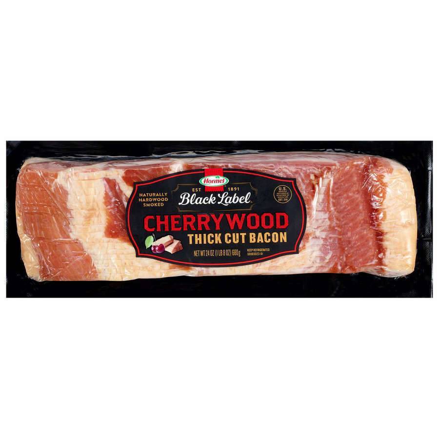 slide 1 of 4, HORMEL BLACK LABEL Cherrywood Smoked Thick Cut Bacon, 24 oz