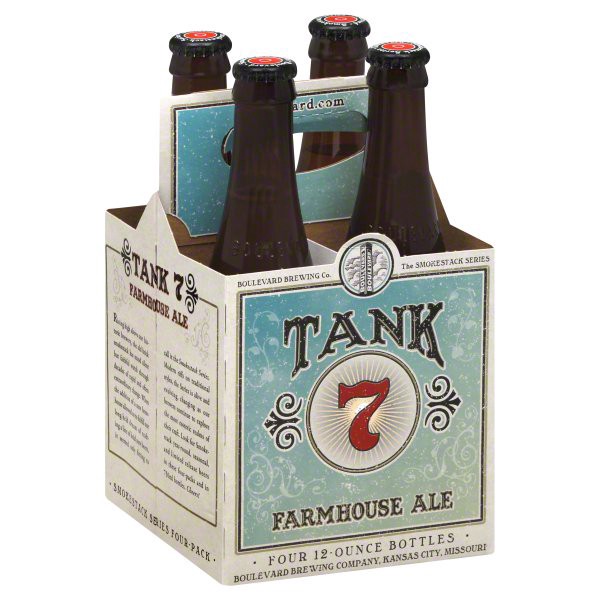 slide 1 of 1, Boulevard Brewing Co Tank 7 Farmhouse Ale Bottles, 4 ct; 12 fl oz