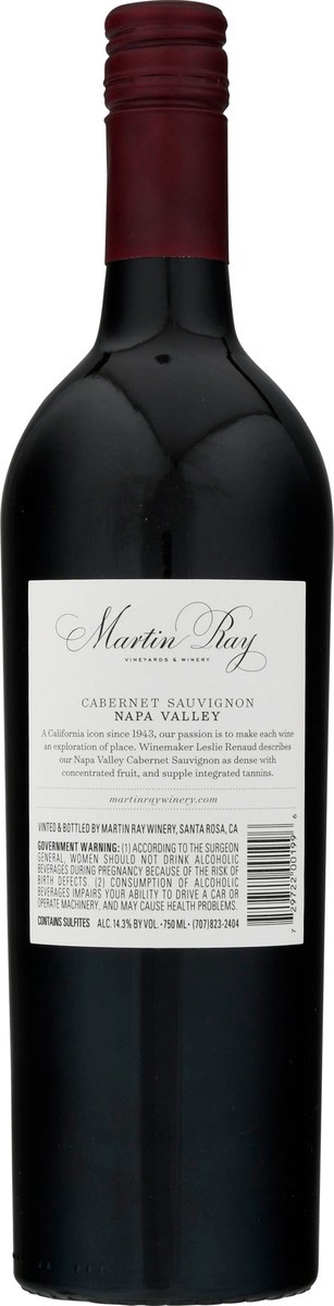 slide 7 of 12, Martin Ray Winery Martin Ray Cabernet Sauvignon, 750 ml