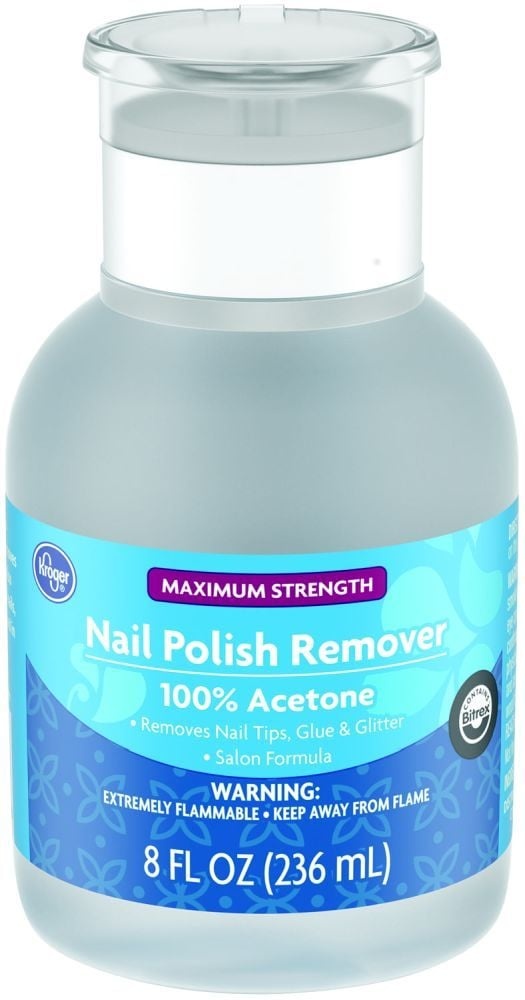 slide 1 of 1, Kroger Maximum Strength Nail Polish Remover, 8 fl oz