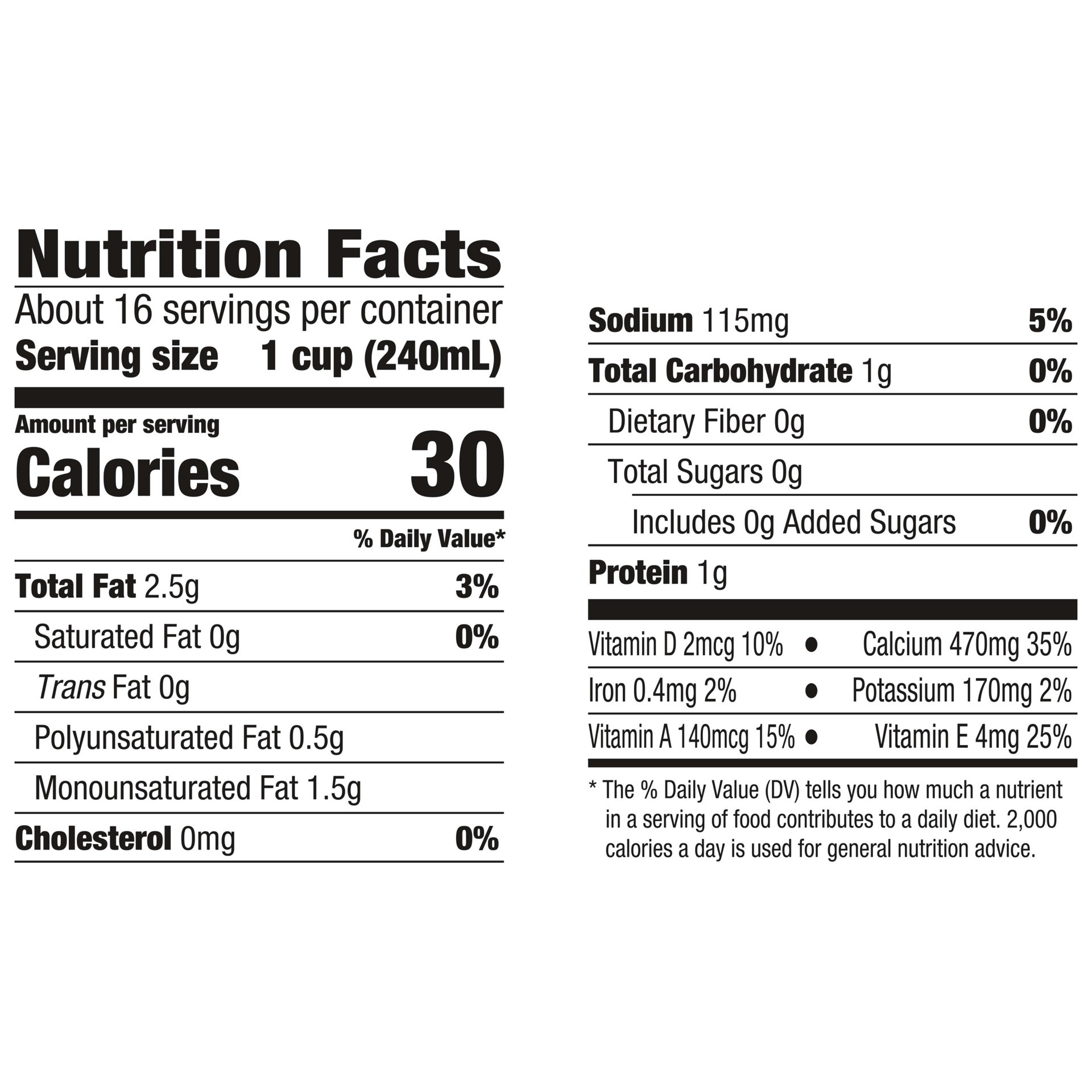 slide 5 of 5, Silk Almond Milk, Vanilla Unsweetened, Dairy-Free, Vegan, Non-GMO Project Verified, Half Gallon, 2 Pack, 64 fl oz