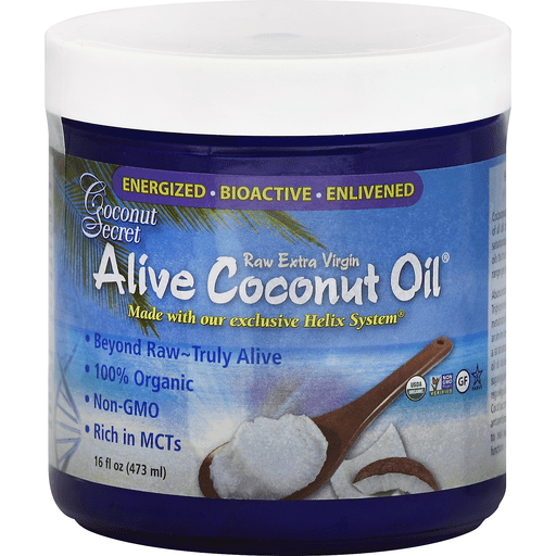 slide 1 of 1, Coconut Secret Raw Extra Virgin Alive Coconut Oil, 16 oz