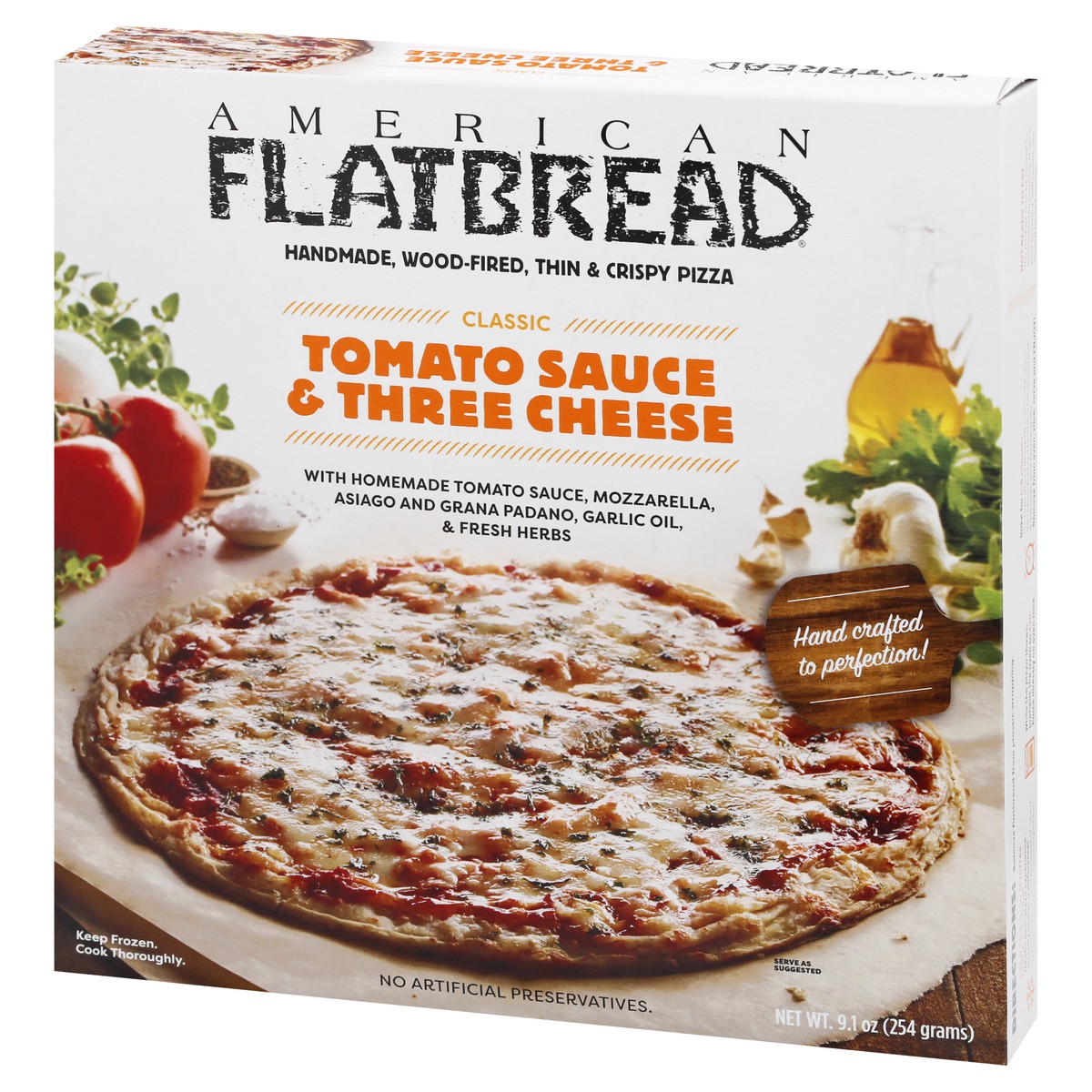 slide 2 of 13, American Flatbread Classic Tomato Sauce & Three Cheese Pizza 9.1 oz, 9.1 oz