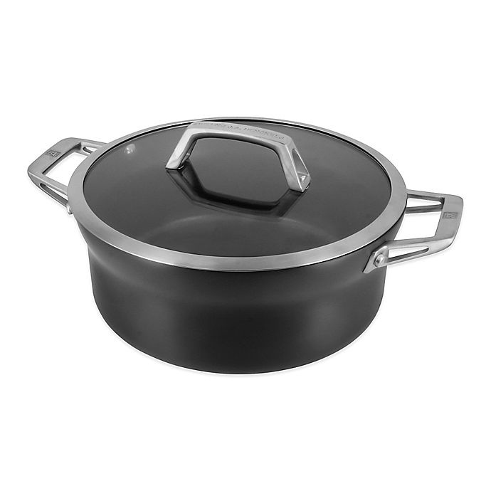slide 1 of 1, Zwilling J.A. Henckels Motion Nonstick Hard-Anodized Dutch Oven - Grey, 5 qt