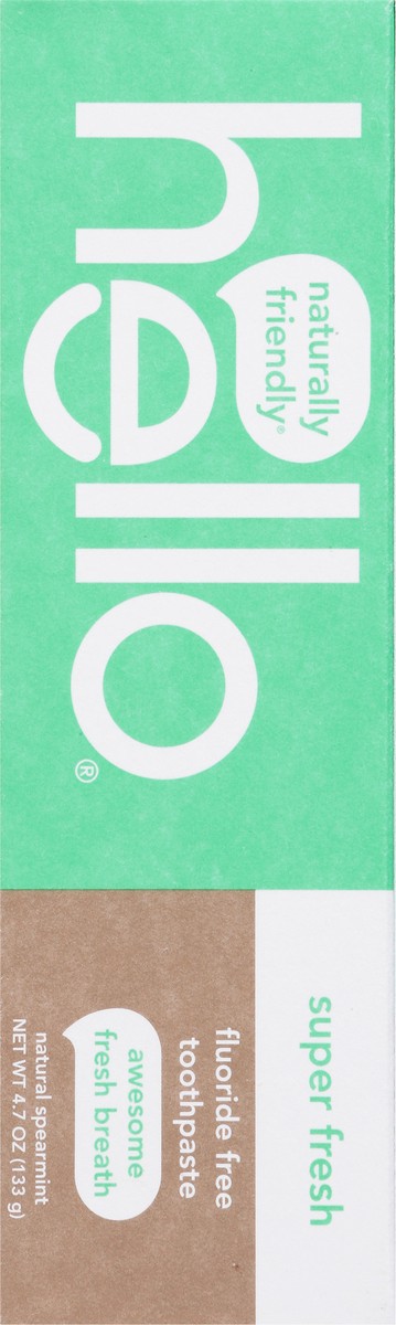 slide 5 of 9, Hello Super Fresh + Friendly Fluoride Free Toothpaste, 4.7 oz