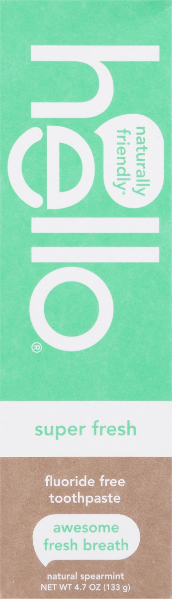 slide 3 of 9, Hello Super Fresh + Friendly Fluoride Free Toothpaste, 4.7 oz