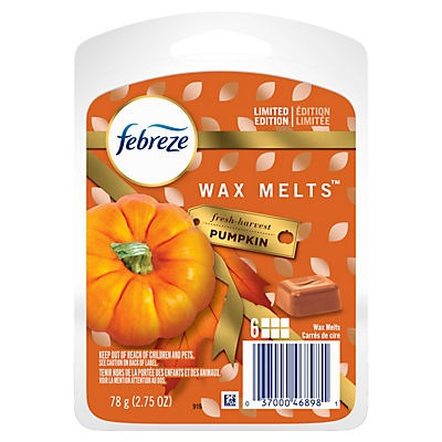 slide 1 of 1, Febreze Fresh-Harvest Pumpkin Wax Melts, 6 ct