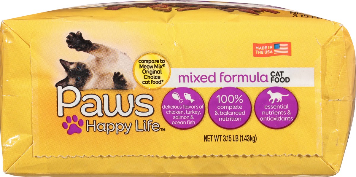 slide 7 of 10, Paws Happy Life Mixed Formula Dry Cat Food, 3.15 lb