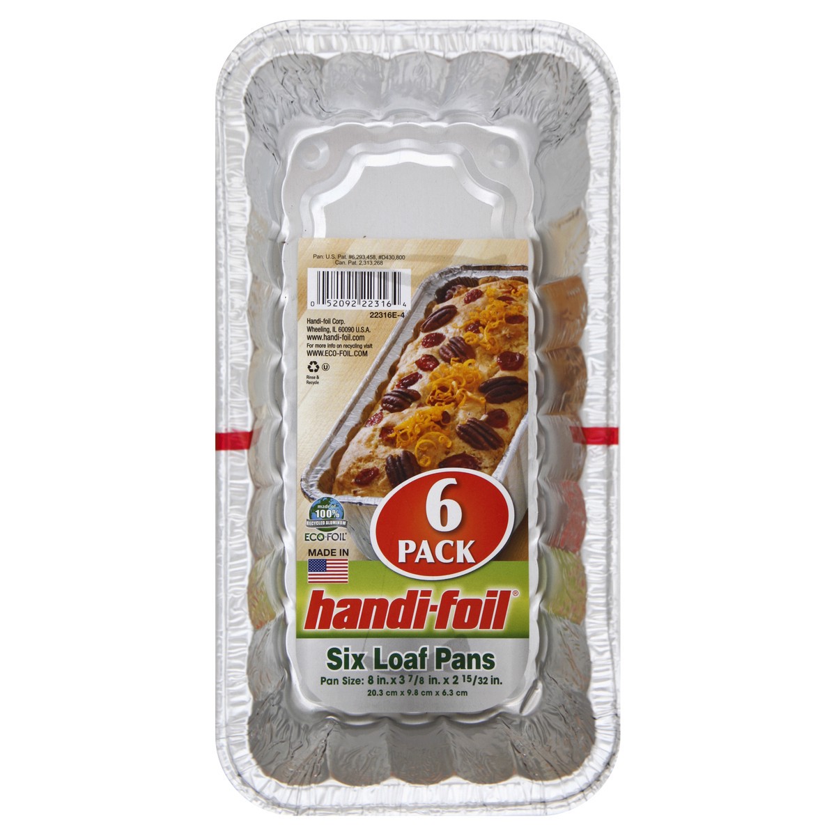 slide 3 of 4, Handi Foil Loaf Pans 6 ea, 6 ct