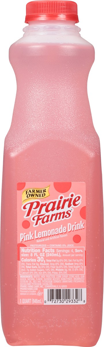 slide 7 of 13, Prairie Farms Pink Lemonade Drink 1 qt, 1 qt