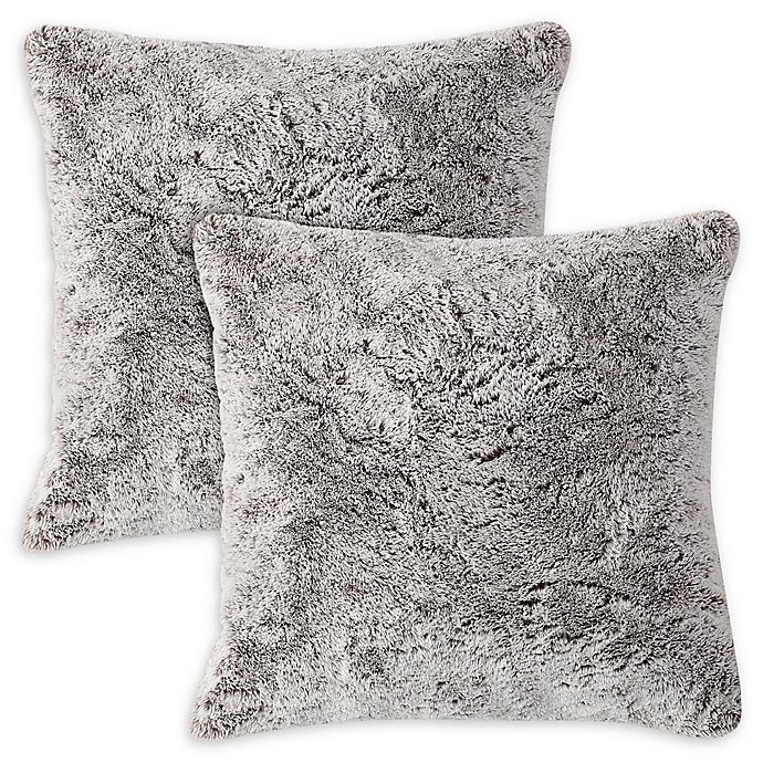 slide 1 of 2, Morgan Home MHF Home Millburn Faux FurSquare Throw Pillows - Taupe, 2 ct