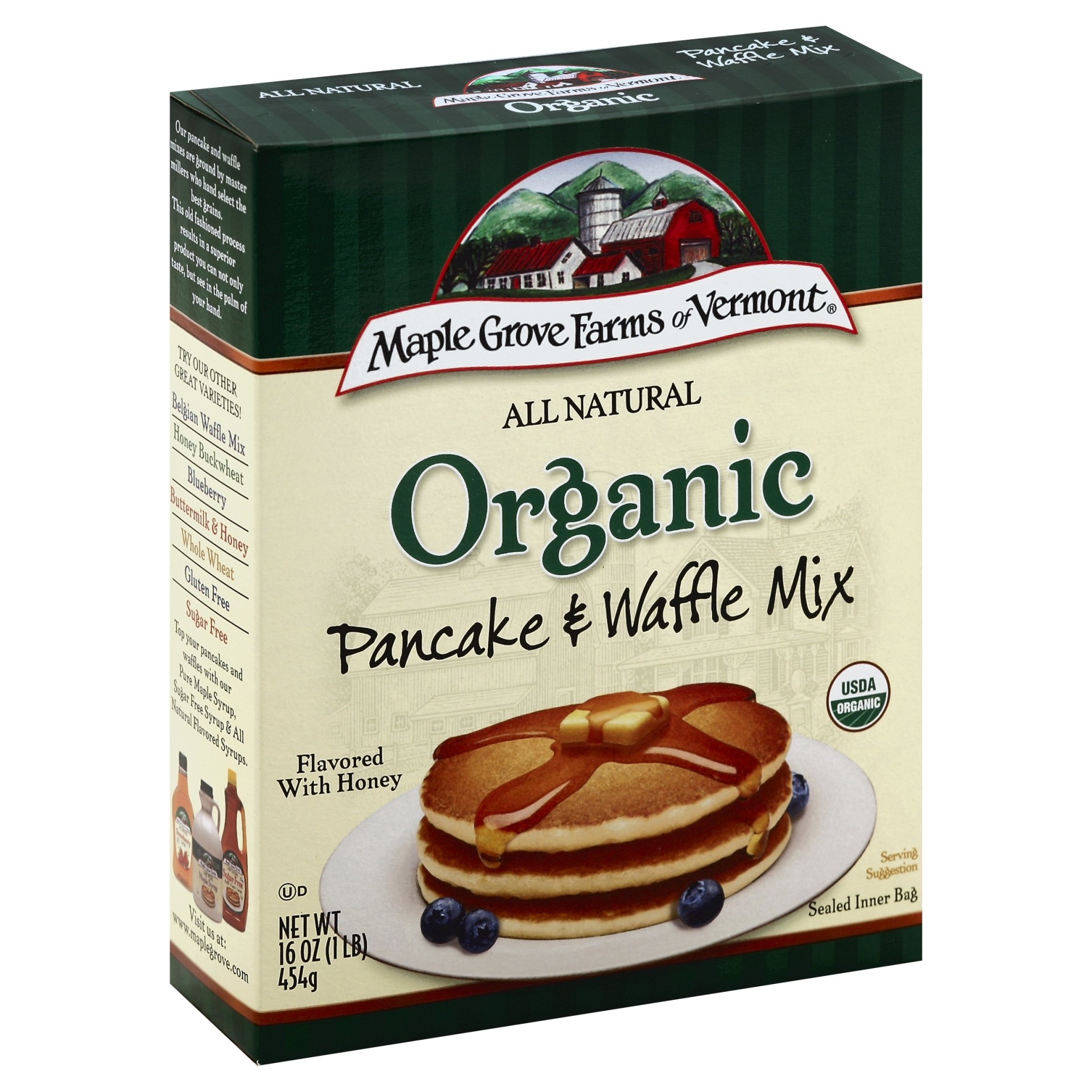 slide 1 of 8, Maple Grove Farms Of Vermont Organic Buttermilk Pancake & Waffle Mix, 16 oz