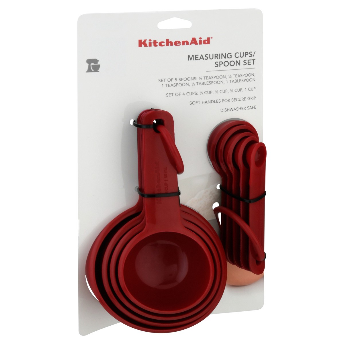 slide 5 of 9, KitchenAid Kitchen Aid Universal Measure Cups and Spoons, Red Set, 1 ct