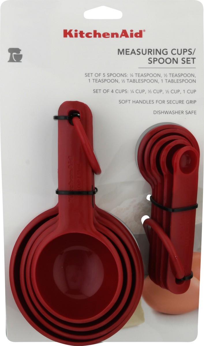 slide 6 of 9, KitchenAid Kitchen Aid Universal Measure Cups and Spoons, Red Set, 1 ct