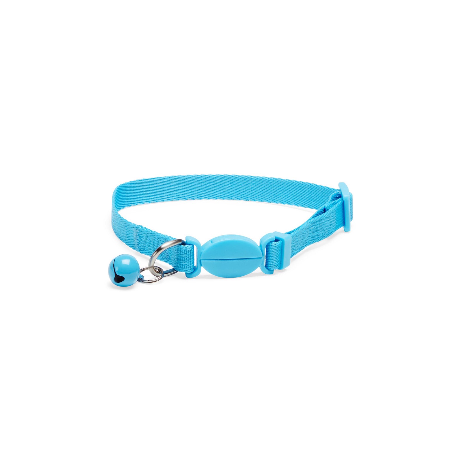 slide 1 of 1, YOULY Basic Meow Jacquard Cat Collar, Blue, Small/Medium, Sm-Med