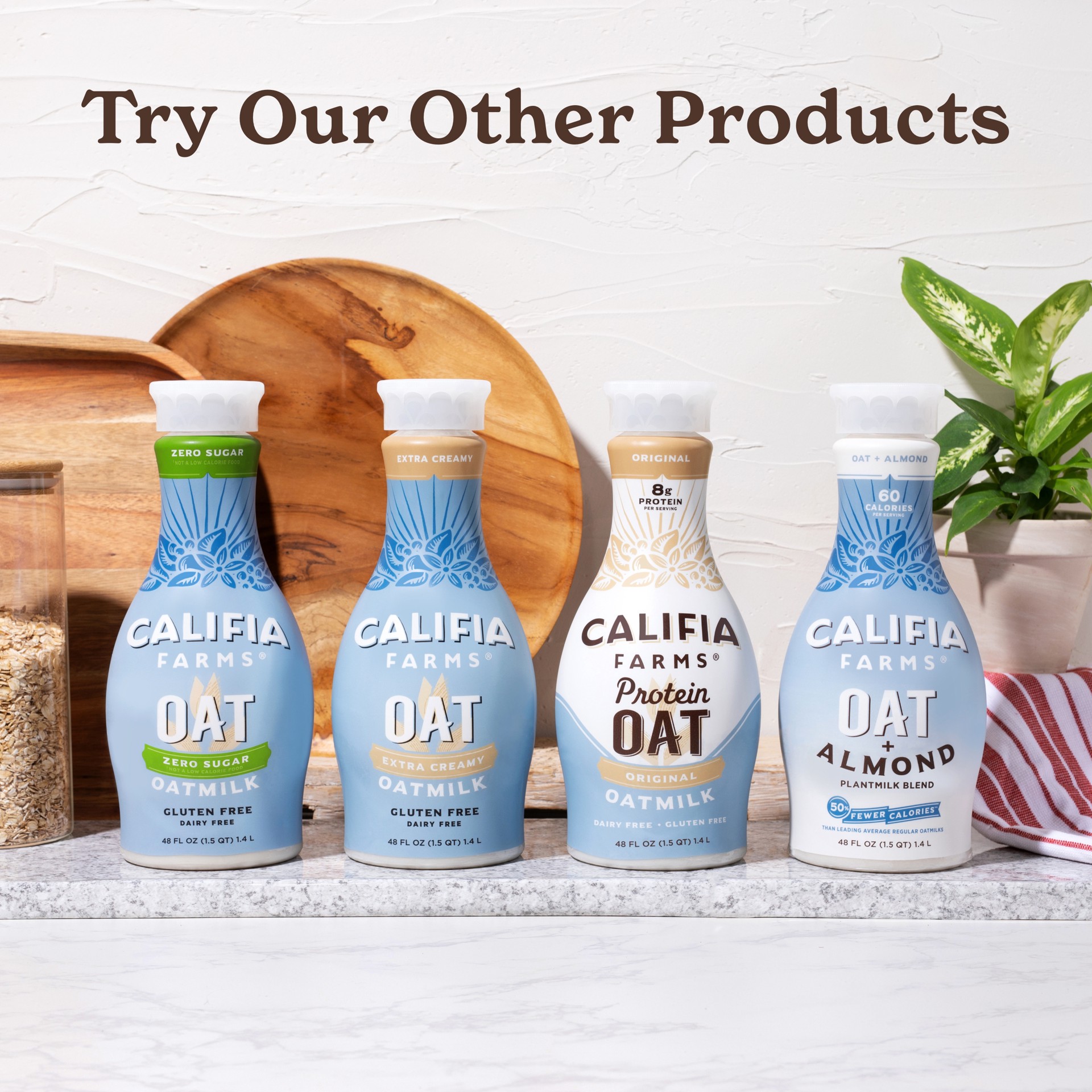 slide 4 of 8, Califia Farms Protein Oat Vanilla Oatmilk 48 fl oz, 48 oz