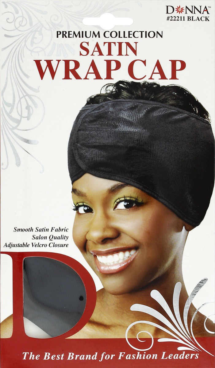 slide 2 of 2, Donna Satin Wrap Cap, 1 ct