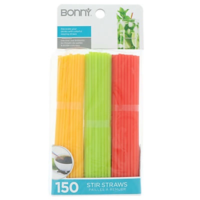 slide 1 of 1, Bonny Bar Stir Straws, 150 ct