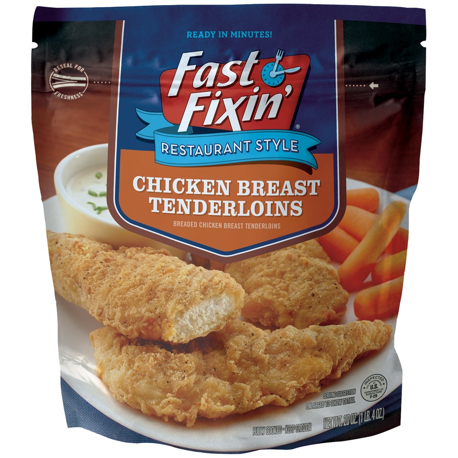 slide 1 of 3, Fast Fixin' Chicken Breast Tenderloins, 20 oz
