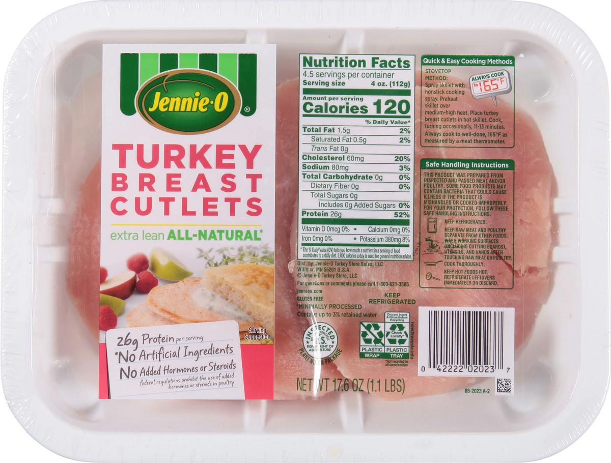 slide 6 of 7, Jennie-O Cutlets Turkey Breast 17.6 oz, 17.6 oz