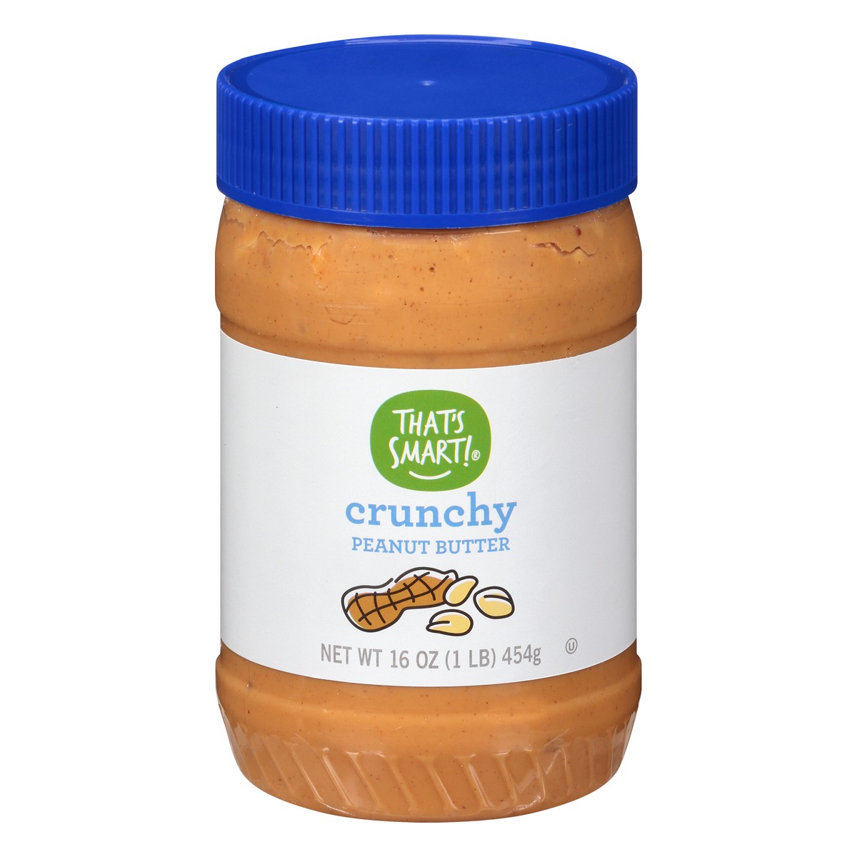 slide 1 of 9, That's Smart! Crunchy Peanut Butter 16 oz, 16 oz