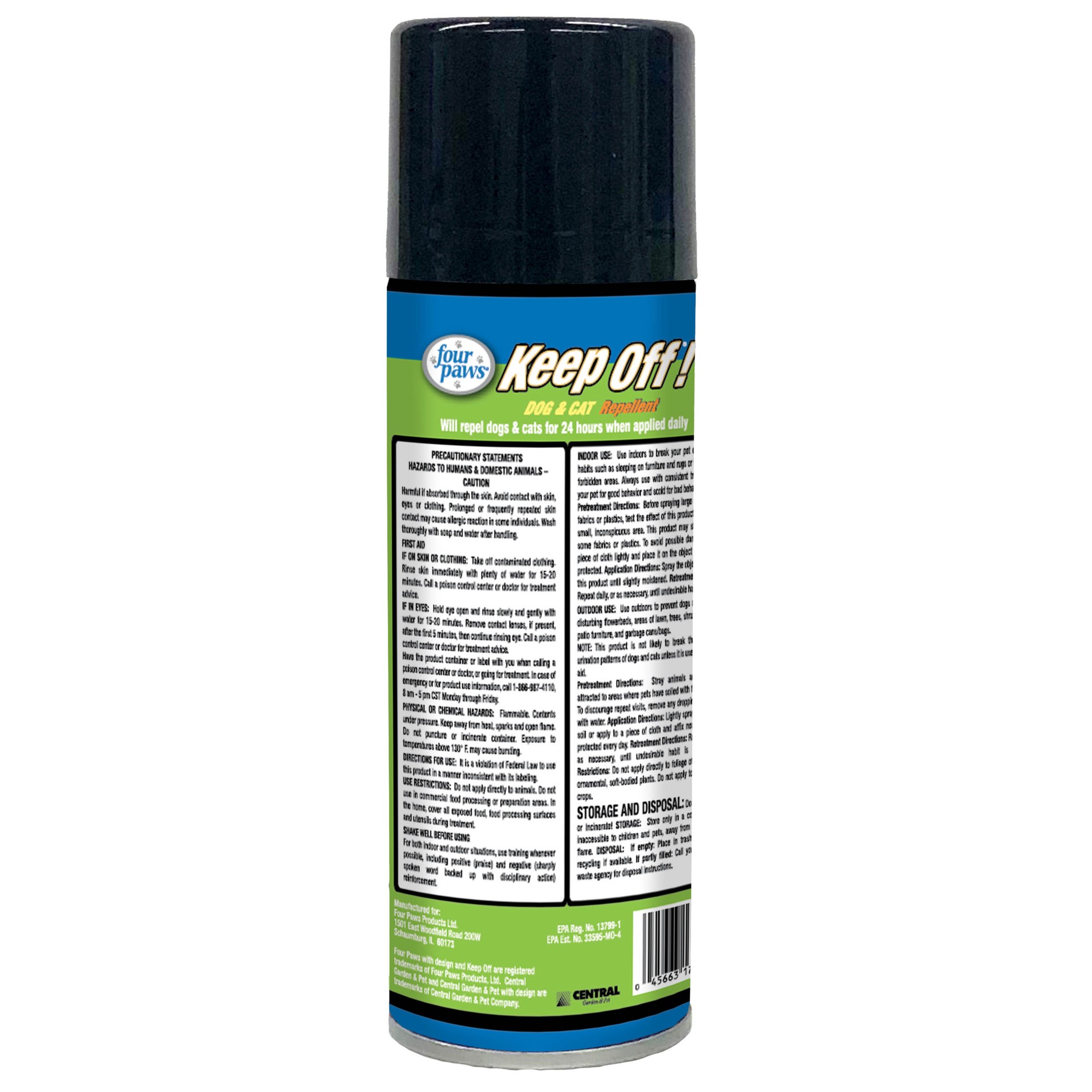 slide 4 of 7, Four Paws Keep Off! Dog and Cat Repellent Outdoors & Indoors Spray 10 Ounces, 1 ct