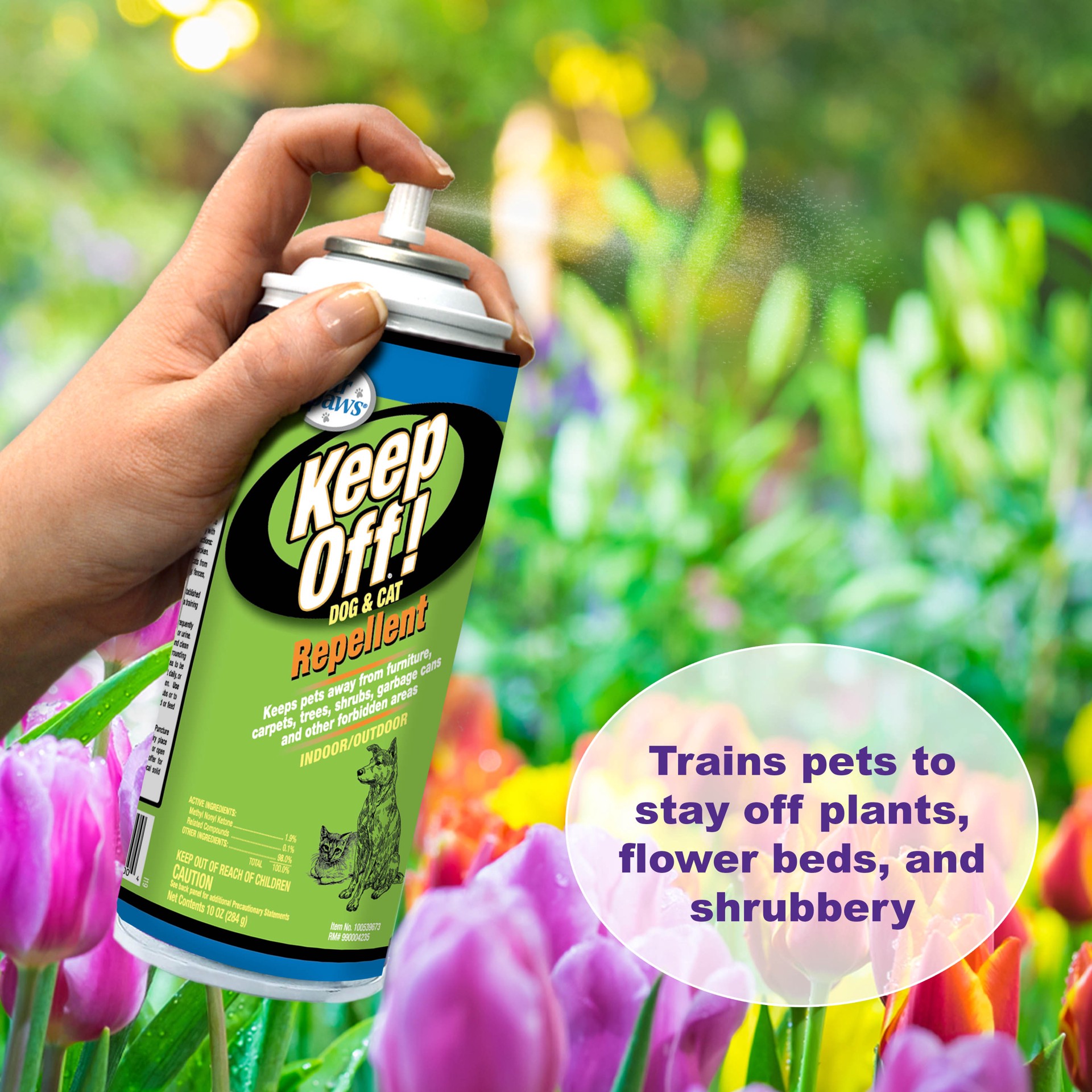 slide 3 of 7, Four Paws Keep Off! Dog and Cat Repellent Outdoors & Indoors Spray 10 Ounces, 1 ct