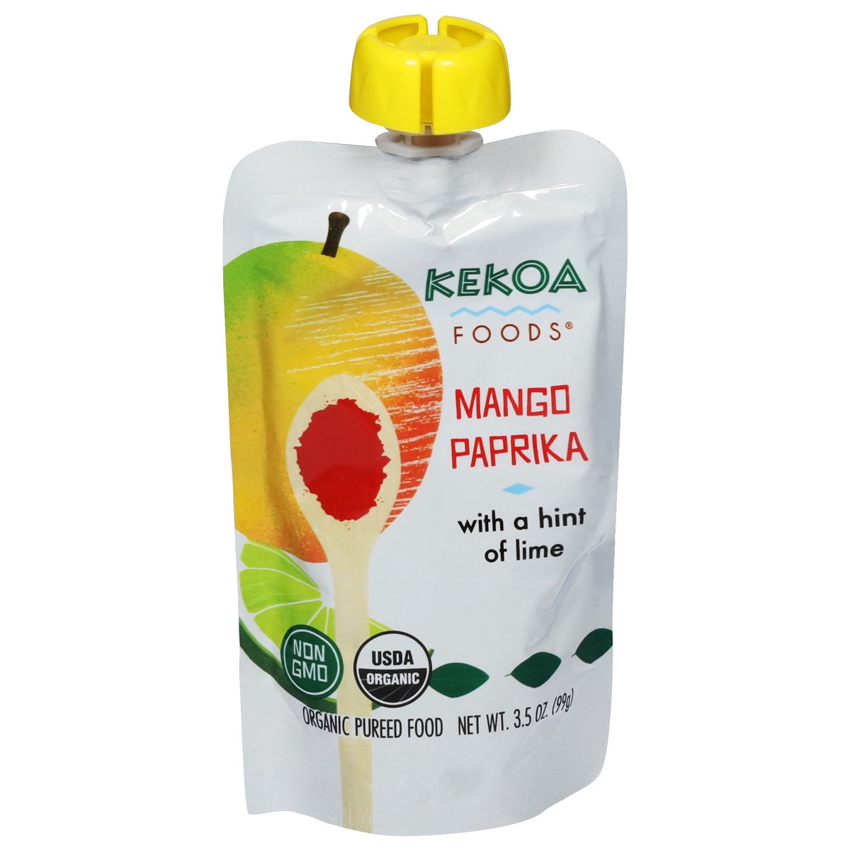 slide 7 of 13, Kekoa Foods Organic Mango Paprika Pureed Food with a Hint of Lime 3.5 oz, 3.5 oz