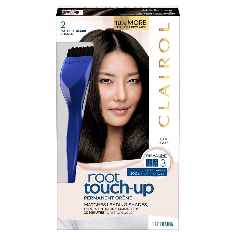slide 1 of 9, Nice 'n Easy Root Touch-Up Black 2 Permanent Hair Color 1 ea, 1 ea