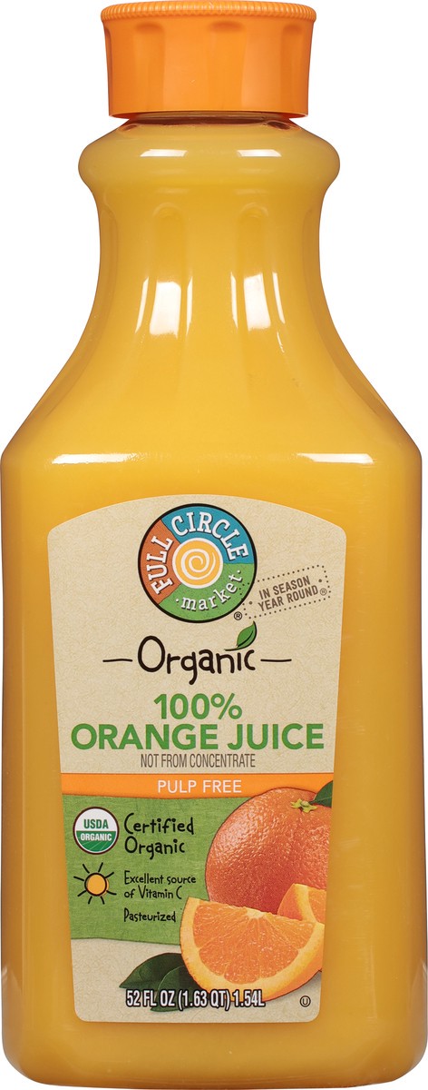 slide 3 of 14, Full Circle Market Organic Pulp Free Orange 100% Juice - 52 fl oz, 52 fl oz