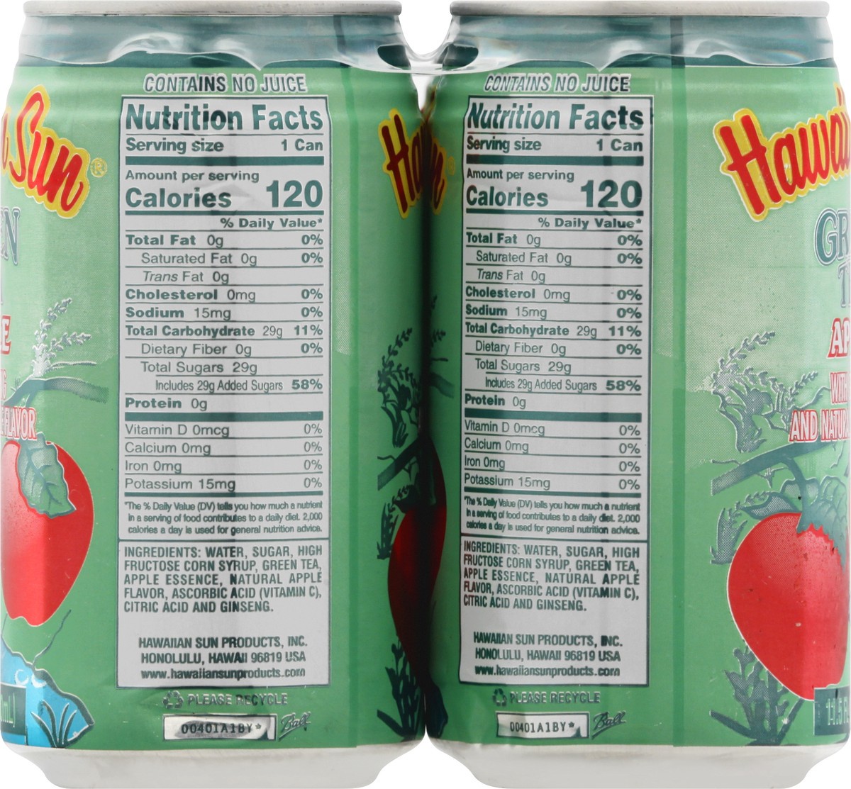 slide 5 of 10, Hawaiian Sun Green Tea, Apple - 6 ct, 6 ct