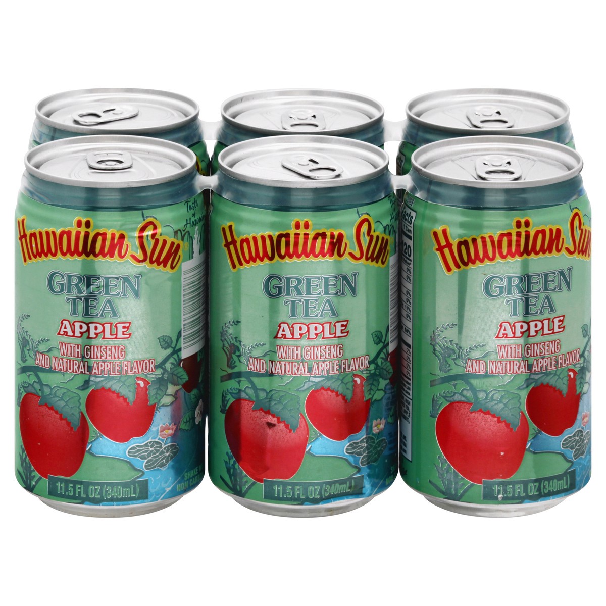 slide 1 of 10, Hawaiian Sun Green Tea, Apple - 6 ct, 6 ct