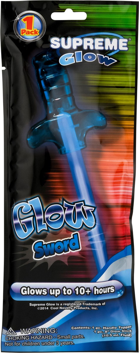 slide 6 of 9, Supreme Blue Glow Sword, 1 ct