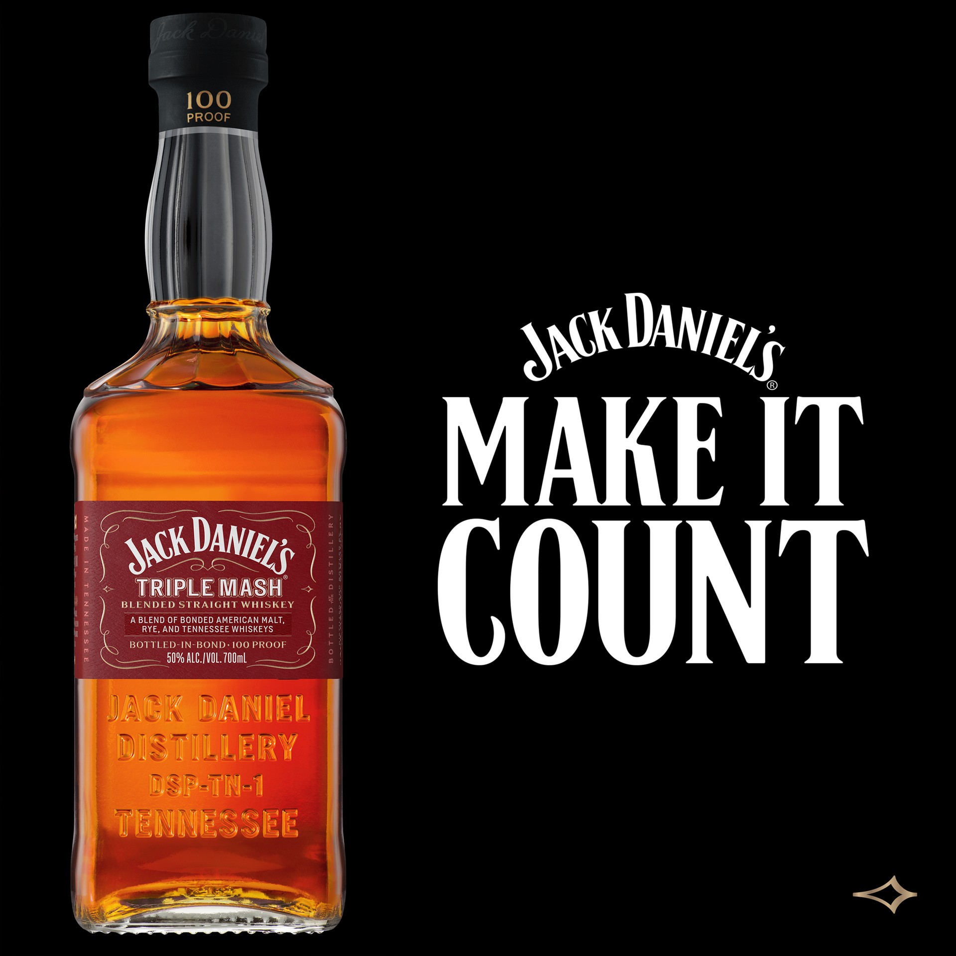 slide 7 of 9, Jack Daniel's Triple Mash Blended Straight Whiskey 700 ml, 700 ml