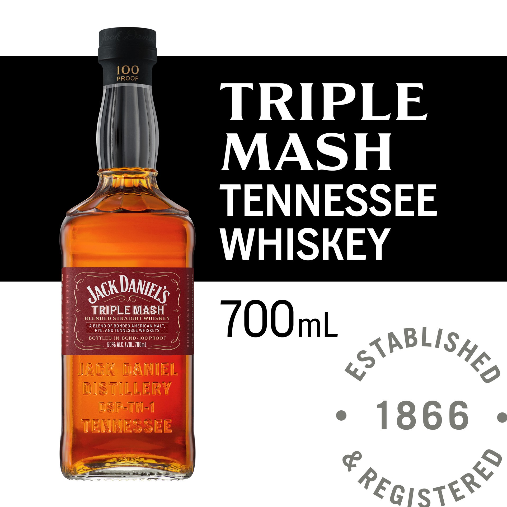 slide 2 of 9, Jack Daniel's Triple Mash Blended Straight Whiskey 700 ml, 700 ml
