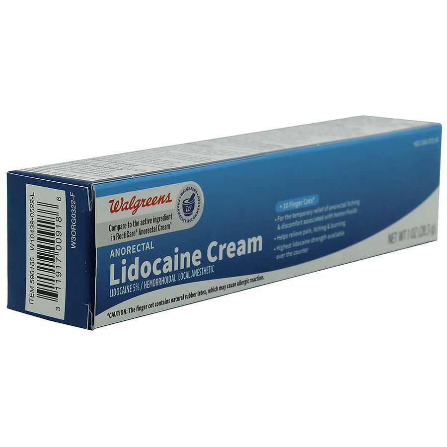 slide 4 of 5, Walgreens Anorectal Lidocaine Cream, 1 oz