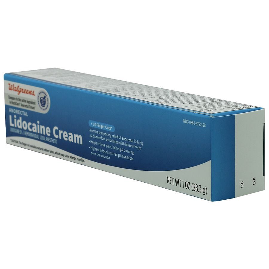 slide 5 of 5, Walgreens Anorectal Lidocaine Cream, 1 oz