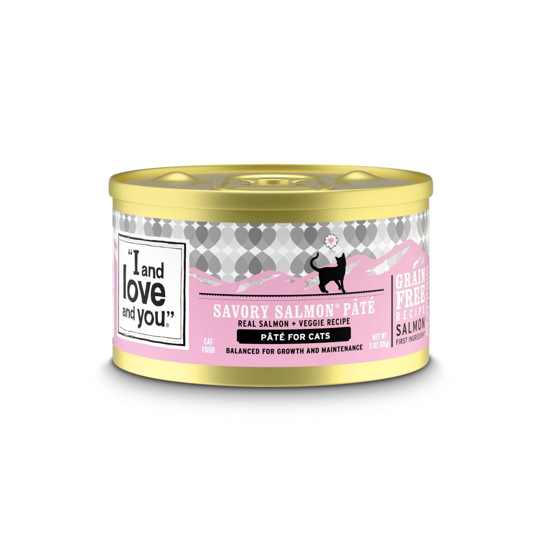 slide 1 of 4, I and Love and You Grain Free Savory Salmon Pate Cat Food 3 oz, 3 oz