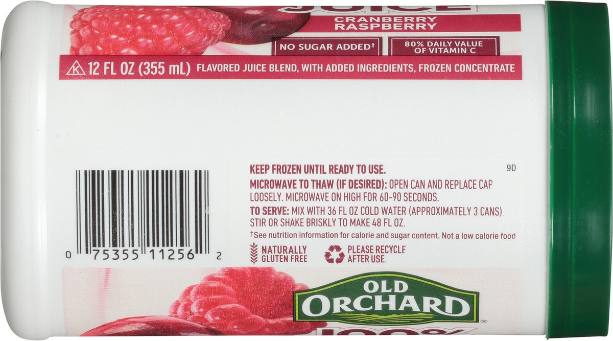 slide 4 of 14, Old Orchard 100% Cran Raspberry Juice, 12 fl oz