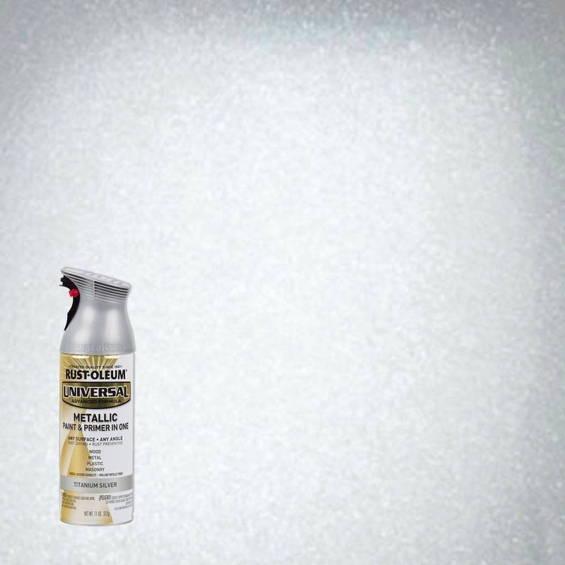 slide 1 of 25, Rust-Oleum 11oz Universal Metallic Titanium Spray Paint Silver, 11 oz