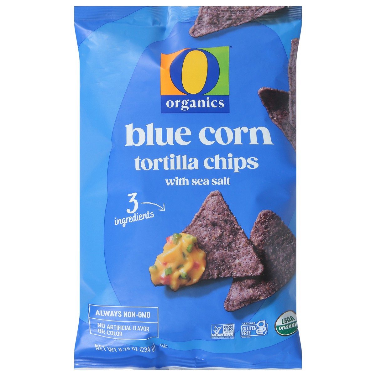 slide 4 of 4, O Organics Blue Corn Tortilla Chips - 8.25 Oz, 8.25 oz