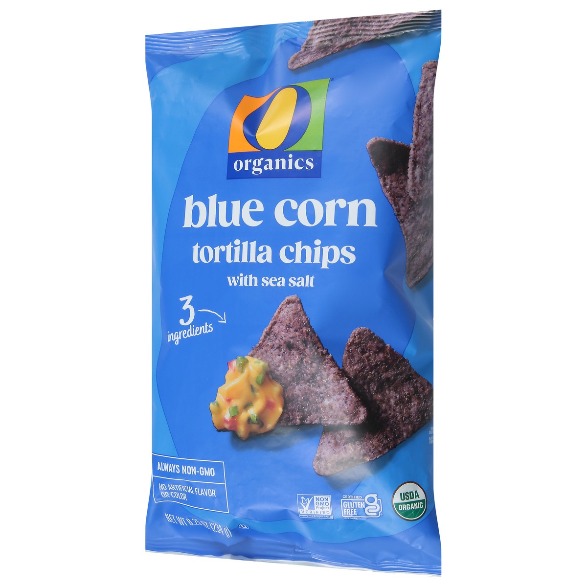 slide 2 of 4, O Organics Blue Corn Tortilla Chips - 8.25 Oz, 8.25 oz