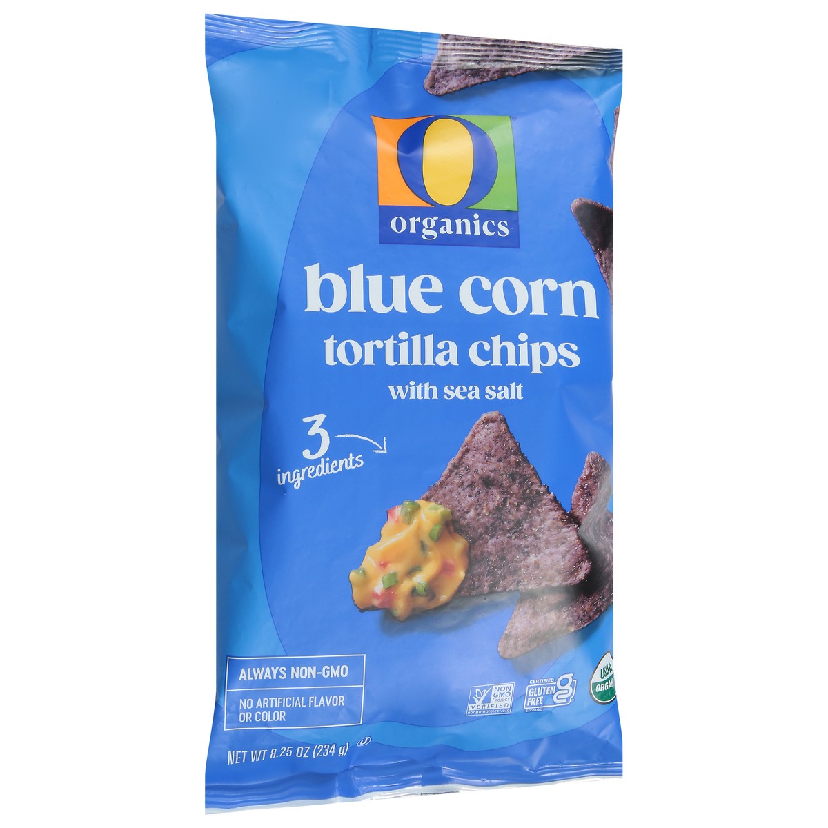 slide 3 of 4, O Organics Blue Corn Tortilla Chips - 8.25 Oz, 8.25 oz