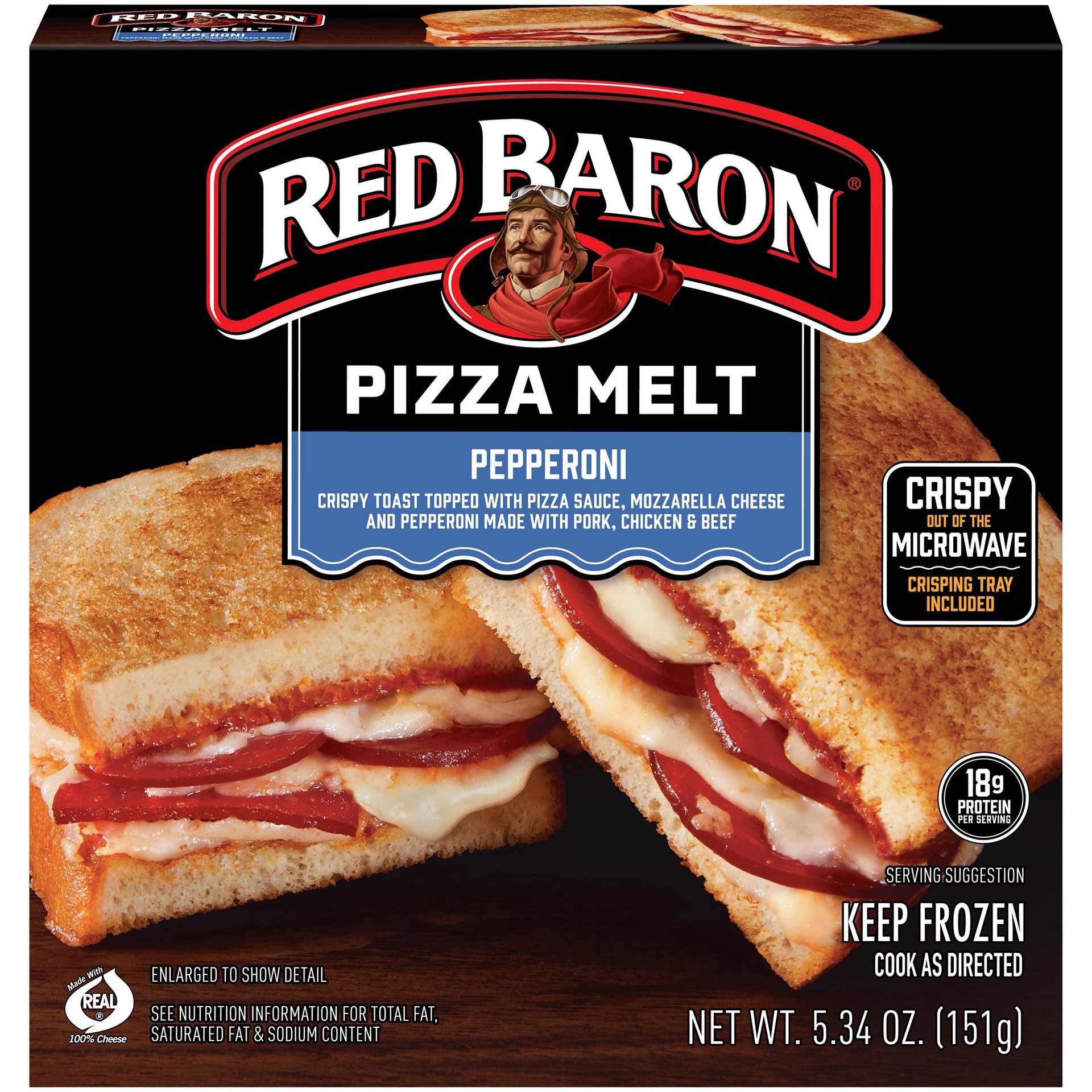 slide 1 of 6, Red Baron Pizza Melt, Pepperoni 5.34 oz, 5.34 oz