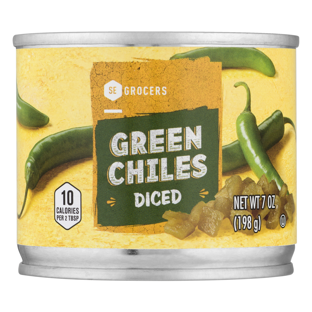 slide 1 of 1, SE Grocers Green Chopped Chiles, 7 oz